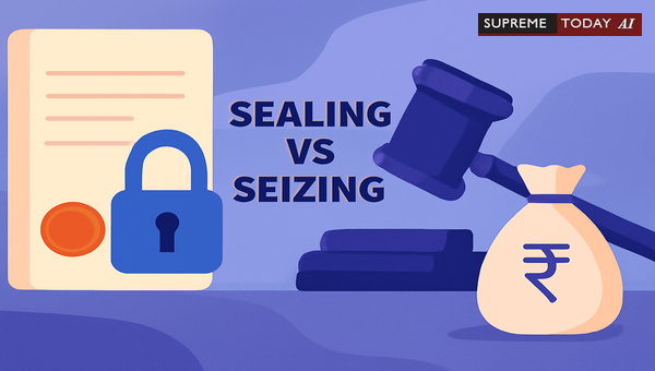 Distinguishing Between Sealing and Seizing Property Under Indian Judicial Precedents
