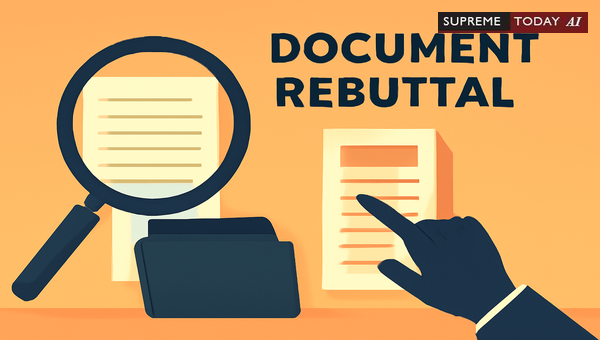 Mere Filing of Documents in Court Does Not Trigger Obligation to Rebut Without Admission