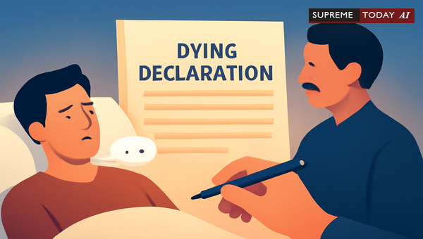 Admissibility of Deceased's Last Statement to Father as Dying Declaration Under Section 32