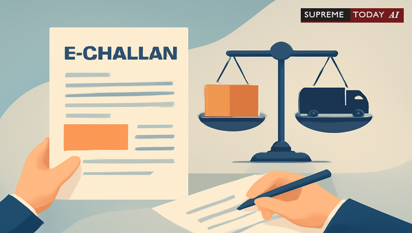 Procedural Legality of Preparing E-Challans Before Weighing Seized Material or Contraband