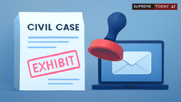 Email Evidence in Civil Cases: Admissibility and Exhibit Marking Requirements Under Indian Law