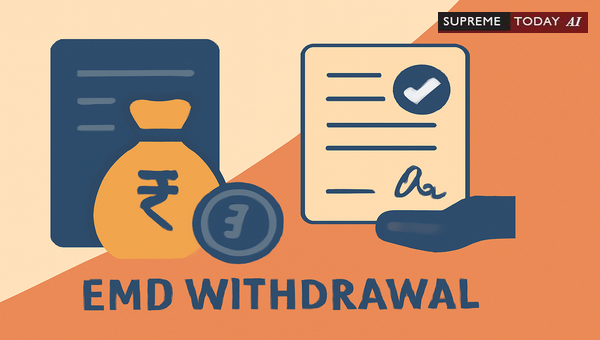 Does Withdrawing EMD After Filing a Writ Petition Extinguish Locus Standi in Tender Disputes?