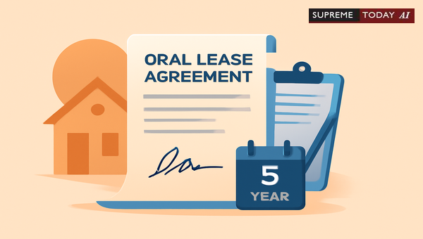 Is a 5-Year Oral Lease Valid Under the Transfer of Property Act?