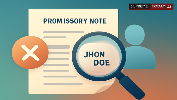 Enforceability of Promissory Notes with Typographical Errors under NI Act Provisions