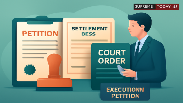 Enforcing Settlement Deeds via Execution Petition Without Formal Judgment Findings