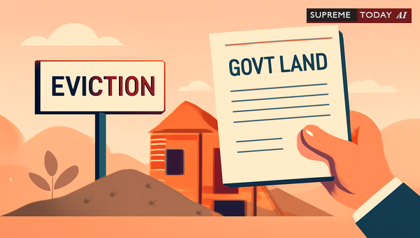 Eviction Proceedings on Government Land Notwithstanding Patta Issuance and Construction