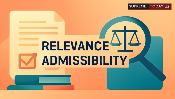 Admissibility versus Relevance in Evidence Law: Critical Judicial Distinctions