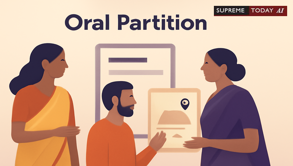 Evidentiary Requirements for Establishing Oral Partition of Joint Family Property in India
