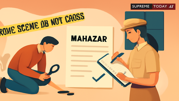 Substantive Evidentiary Value of Scene Mahazar and Spot Panchnama in Indian Criminal Trials