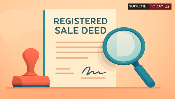Evidentiary Weight of Registered Sale Deeds When Execution is Admitted by the Defendant