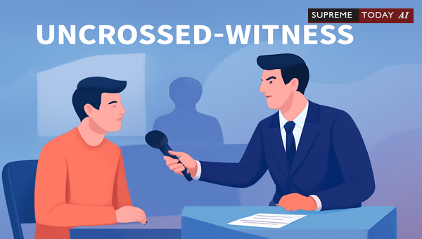 Evidentiary Weight of Uncross-Examined Witness Testimony in Criminal Sessions Trials