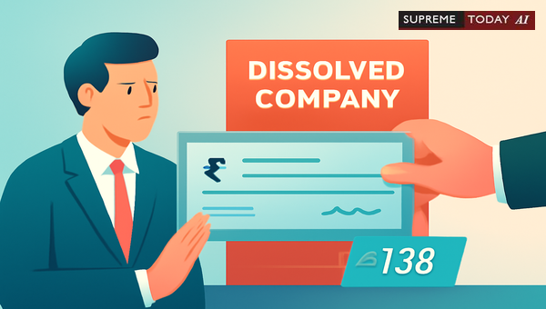Can an Ex-Director Claim a Cheque Issued to a Dissolved Company under NI Act?
