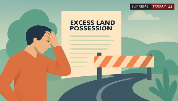 Legal Disputes Over Excess Land Possession and Road Access Conflicts Under Indian Law