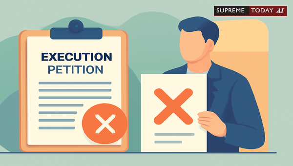 Can an Execution Petition Be Rejected Solely Because an Appeal is Pending Without a Stay Order?