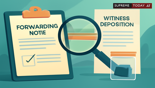 Consequences of Failing to Mark Forwarding Notes in Contraband Seizure Criminal Depositions