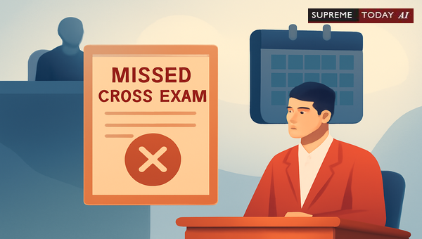Consequences and Remedies for Failing to Conduct Cross-Examination on Fixed Court Dates