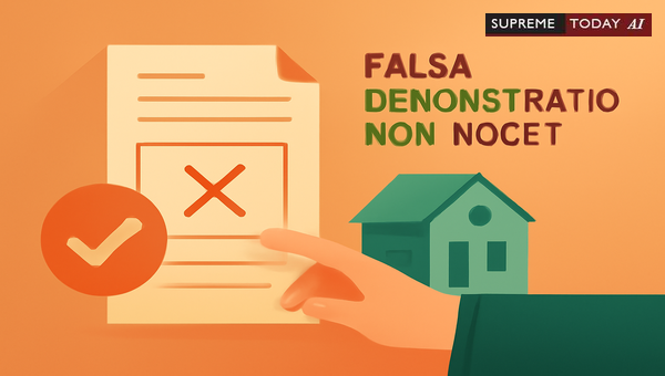 Falsa Demonstratio Non Nocet Principles for Rectifying Document Errors and Misdescriptions