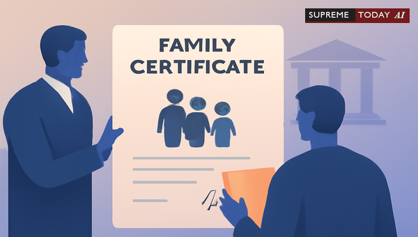 Family Certificate Needed for Legal Reps in Civil Suits?