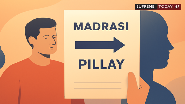 Legal Recognition of Name Changes from Madrasi to Pillay Over Efflux of Time
