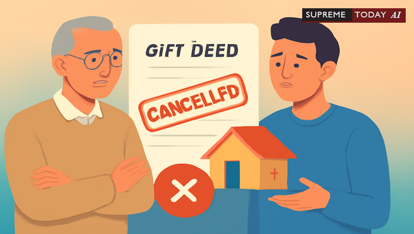 Can a Father Cancel a Gift Deed to Son under Senior Citizens Act? Supreme Court Principles
