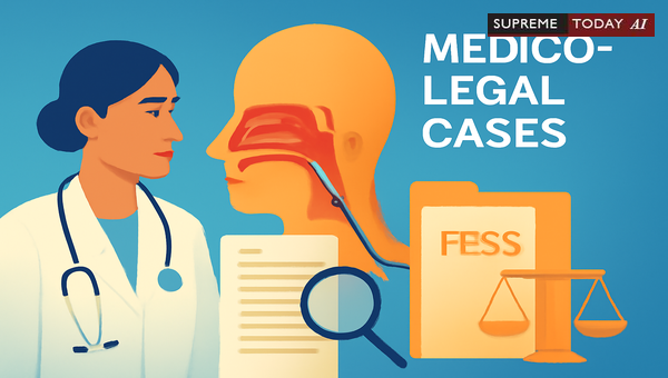 Medico-Legal Implications and Liability in Functional Endoscopic Sinus Surgery Disputes