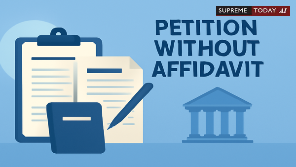 When Can You File a Court Petition Without an Accompanying Affidavit Requirement