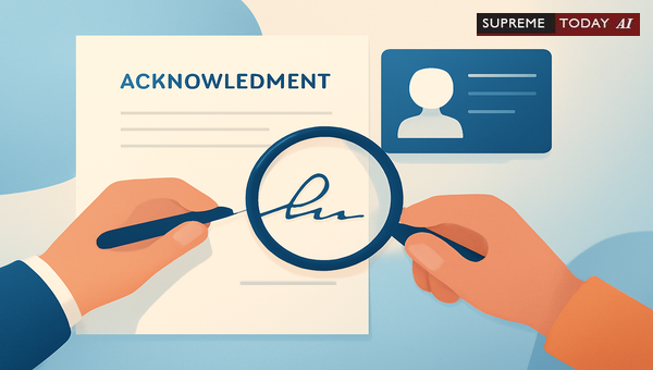 FSL Verification of Acknowledgment Card Signatures in Section 138 NI Act Cheque Bounce Cases