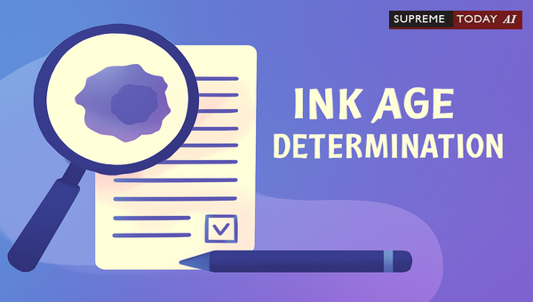 Admissibility of FSL Ink Age Analysis in Negotiable Instruments Act Cheque Bounce Proceedings