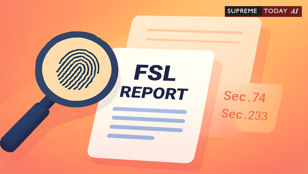 Legal Admissibility of FSL Reports: Distinguishing Public Documents from Expert Evidence