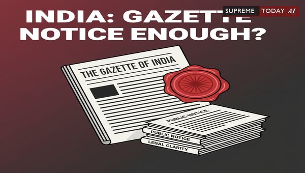 Is Gazette Notification Enough for Public Notice in India?