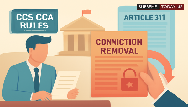 Government Employee Removal Upon Criminal Conviction Under Article 311 and CCS Rules