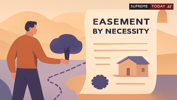 Does Government Land Assignment Constitute Severance of Tenements for Easement by Necessity?