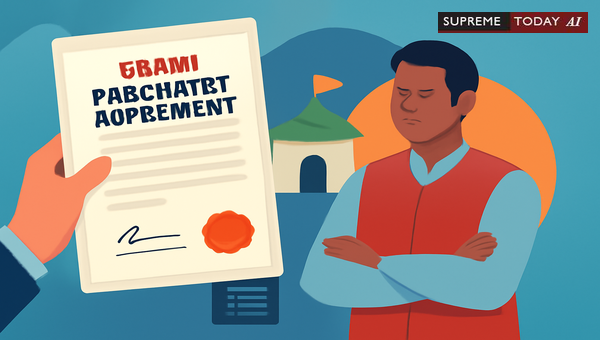 Validity of Gram Panchayat Member Agreements Under Statutory Disqualification Rules