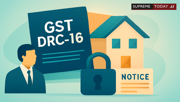 GST DRC-16 Attachment on Director's Property Invalid Due to Separate Legal Entity Doctrine