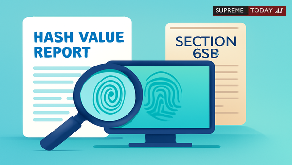 Admissibility of Computer Ledgers: Is a Hash Value Report Mandatory Under Indian Law?