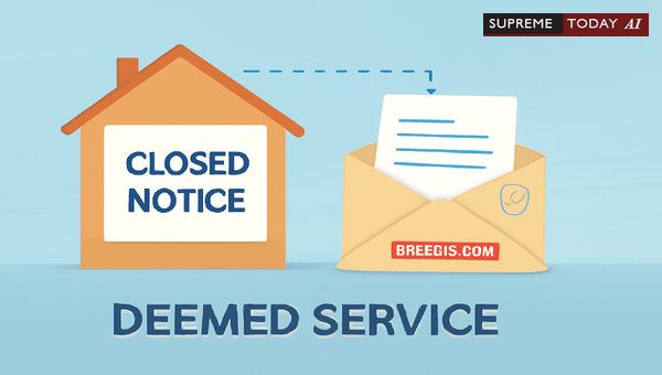 When House Closed Endorsements Qualify as Deemed Service in Indian Civil Litigation