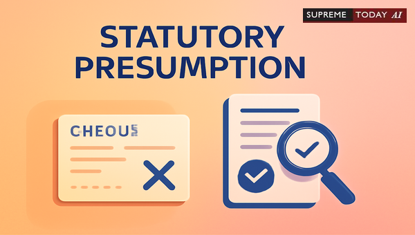 Rebutting Statutory Presumptions Under Section 139 of the Negotiable Instruments Act