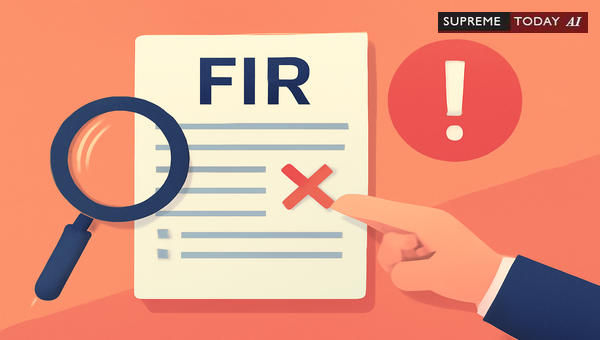 Identifying Material Errors in First Information Reports: Rules for Legal Scrutiny
