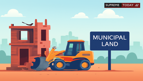 Do Illegal Structures on Land Constitute Legal Municipal Premises Under Indian Law