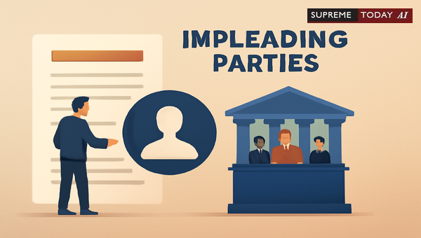 Impleading Third Parties in Execution Proceedings: Scope and Judicial Limitations