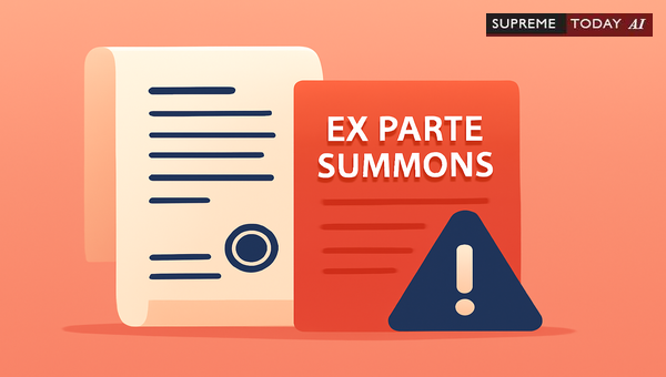 Can Improper Summons Service Alone Be Grounds to Set Aside an Ex Parte DRT Order?
