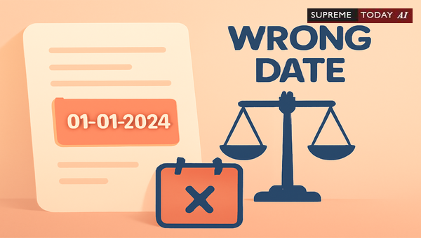 Impact of Incorrect Dates in Court Filings: Indian Judicial Precedents on Validity