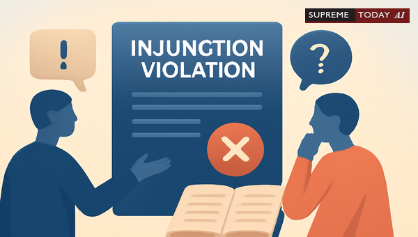 Consequences of Violating Injunctions on Appeal Arguments and Procedural Rights