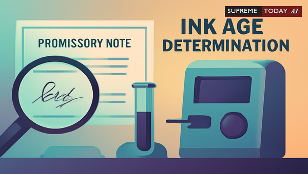Proving Ink Age on Promissory Notes: Forensic Evidence Limitations and Indian Case Law