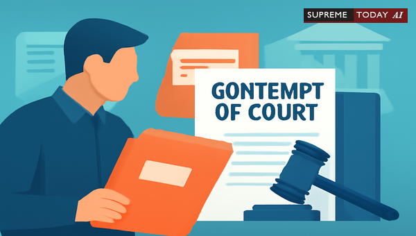 Supreme Court Ruling: Investigation Report Stating 'Not Matter in Issue' is Not Contempt