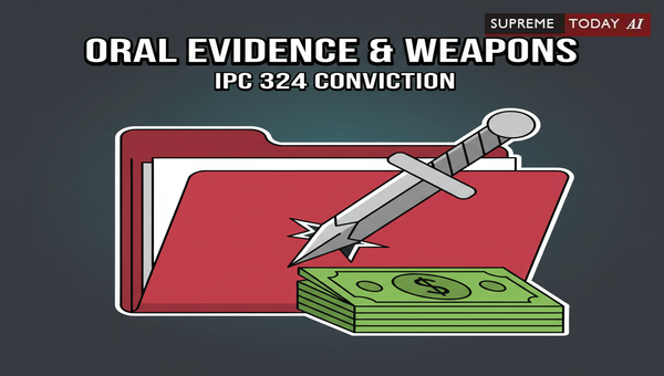 Can Oral Evidence Sustain an IPC 324 Conviction Without Weapon Recovery?