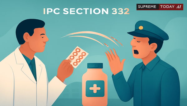 Does Throwing a Medicine Strip at a Government Pharmacist Violate IPC Section 332?