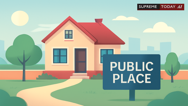 When Does a Private House Backyard Qualify as a Public Place Under Indian Law?