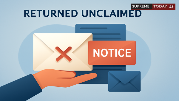 Is Notice Returned as Unclaimed Valid Service for Ex Parte Decrees in India?
