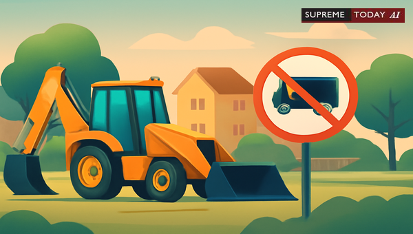 Court Rulings on JCB and Heavy Vehicle Restrictions in Indian Residential Neighborhoods